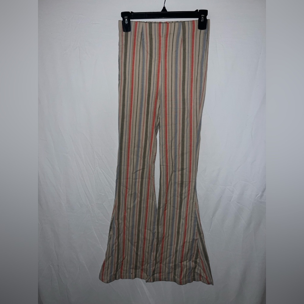 Free People Flare Stripe Pants